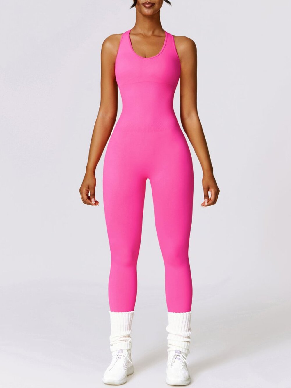Basic Bae Sleeveless Cutout Racerback Active Jumpsuit NWT Size L